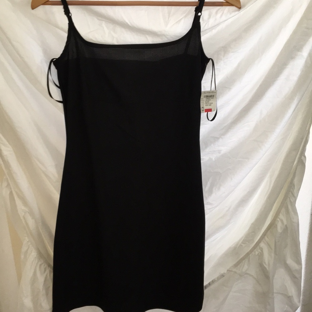 Vintage square neck black dress